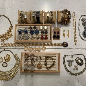 Vintage Estate Jewelry Lot Monet Coro Seiko 36 pieces